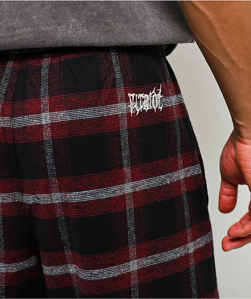Vitriol Jagged Black Plaid Lounge Pants