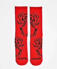 Vitriol Jagged Red Crew Socks
