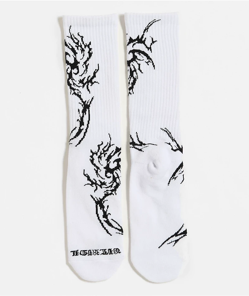 Vitriol Jagged White Crew Socks
