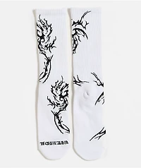Vitriol Jagged White Crew Socks