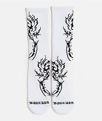 Vitriol Jagged White Crew Socks