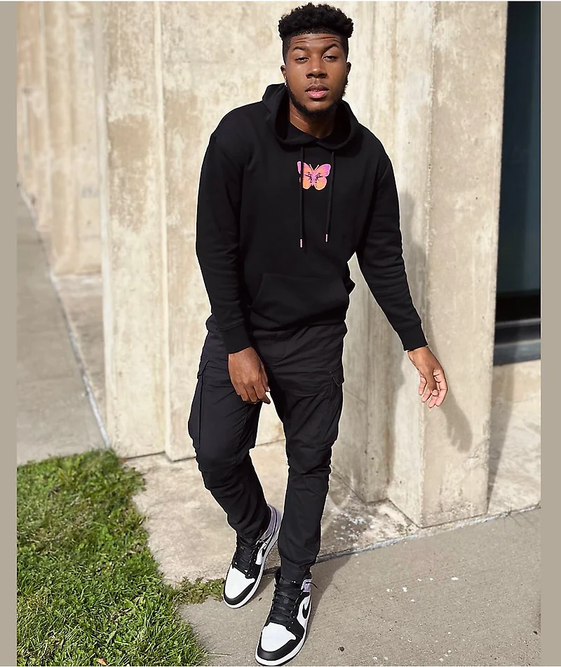 Vitriol Jamison Butterfly Black Oversized Hoodie