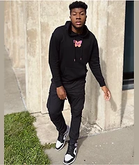 Vitriol Jamison Butterfly Black Oversized Hoodie
