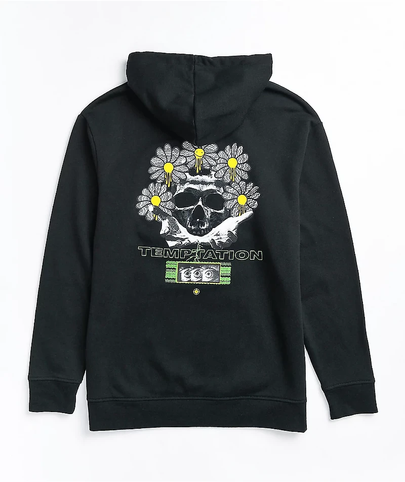 Vitriol Jamison Daisy Skull Black Hoodie