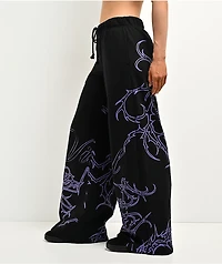 Vitriol Jessa Black Wide Leg Sweatpants