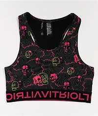 Vitriol Jill Lightning Skull Sports Bra