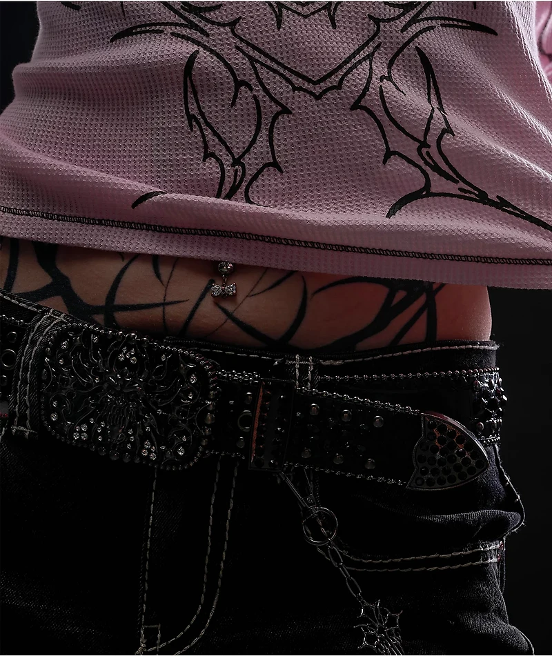 Vitriol Justina Black Wash Bootcut Jeans