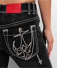 Vitriol Justina Grey Wash Straight Leg Jeans