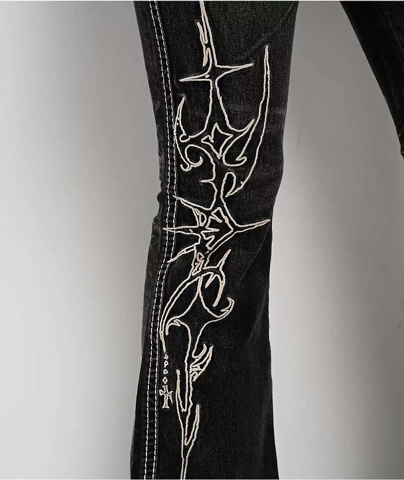 Vitriol Justina Grey Wash Straight Leg Jeans