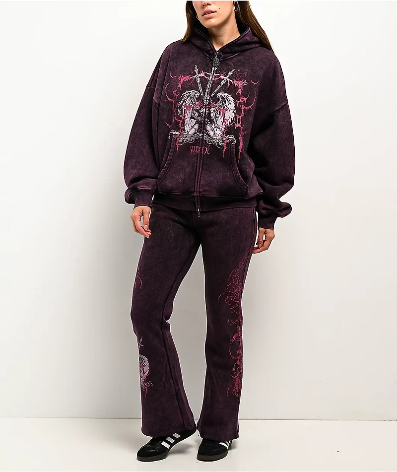 Vitriol Karli Shadow Purple Wash Sweatpants