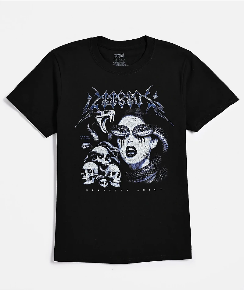 Vitriol Kids' Serpents Reign Black T-Shirt