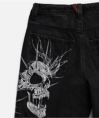 Vitriol Kids Siphon Black Wash Ultra Loose Denim Shorts