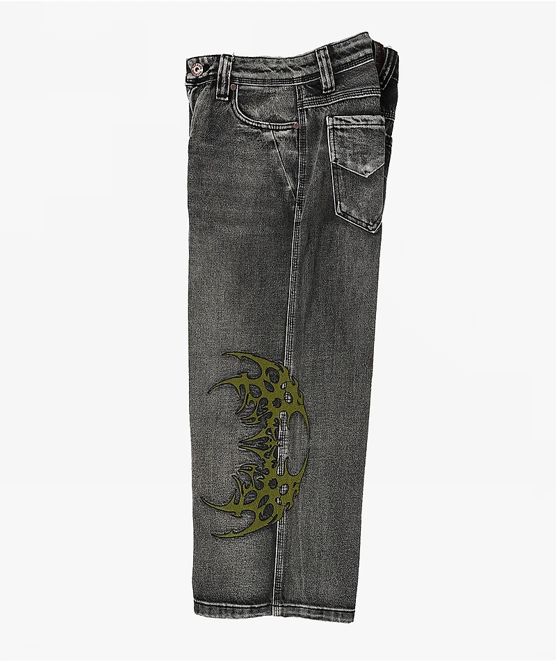 Vitriol Kids Void Infect Black Wash Ultra Wide Jeans