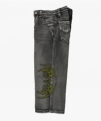 Vitriol Kids Void Infect Black Wash Ultra Wide Jeans