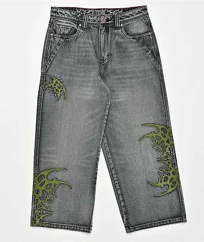 Vitriol Kids Void Infect Black Wash Ultra Wide Jeans