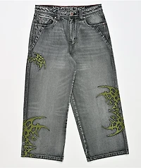 Vitriol Kids Void Infect Black Wash Ultra Wide Jeans