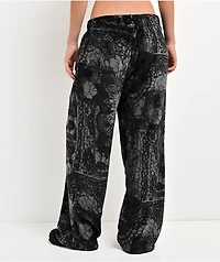 Vitriol Lace Black Plush Lounge Pants