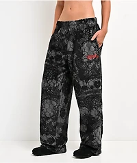 Vitriol Lace Black Plush Lounge Pants