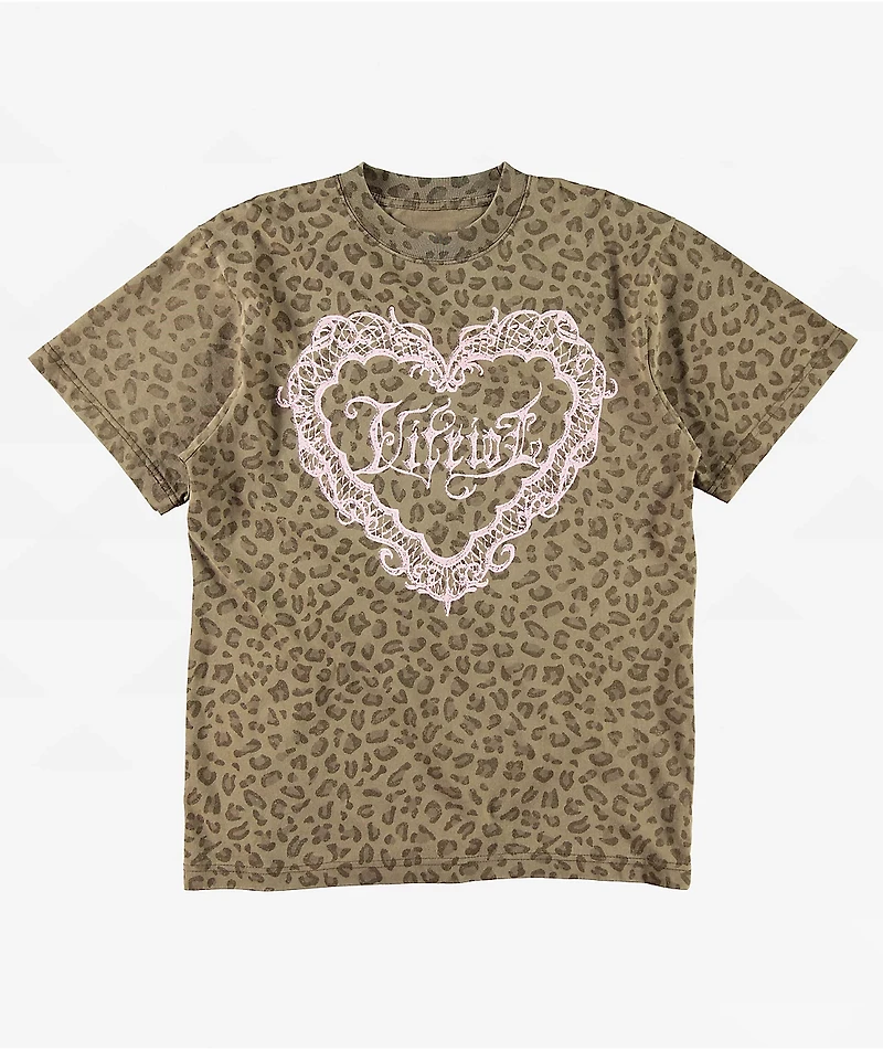 Vitriol Lace Heart Leopard T-Shirt