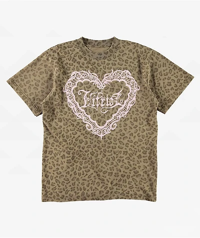 Vitriol Lace Heart Leopard T-Shirt