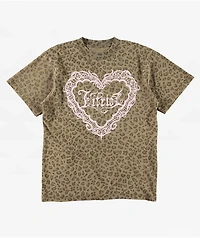 Vitriol Lace Heart Leopard T-Shirt