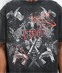 Vitriol Layered Edgy Black Wash T-Shirt