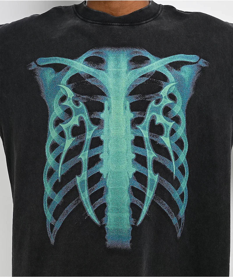 Vitriol Lead Vest Black Wash Boxy T-Shirt