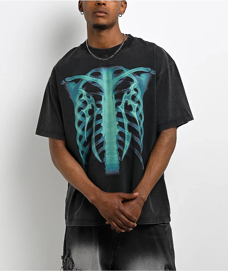 Vitriol Lead Vest Black Wash Boxy T-Shirt