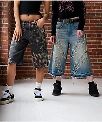 Vitriol Lena Ultra Baggy Denim Shorts