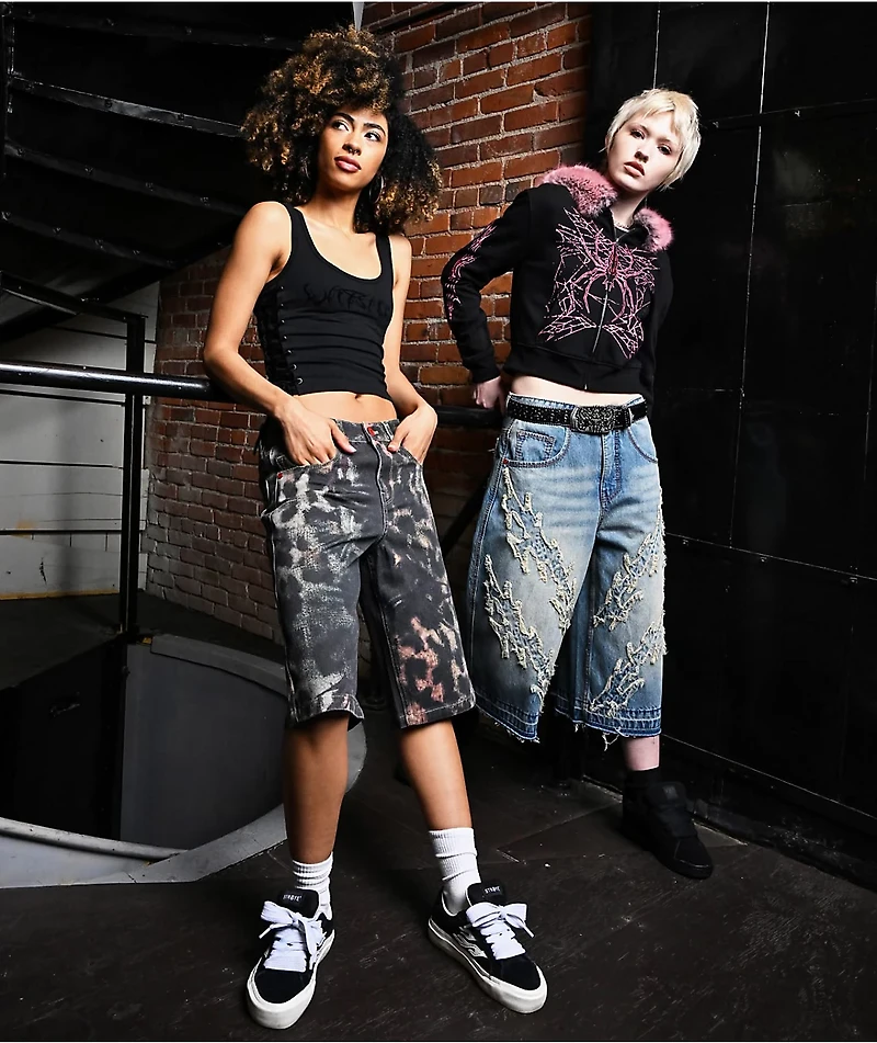 Vitriol Lena Ultra Baggy Denim Shorts