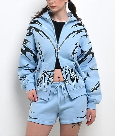 Vitriol Lenexa Blue Body Bag Zip Hoodie