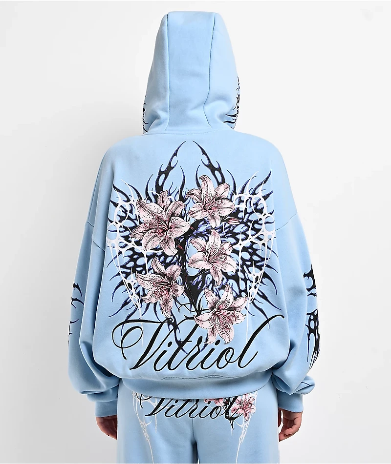 Vitriol Lenexa Blue Wash Body Bag Zip Hoodie
