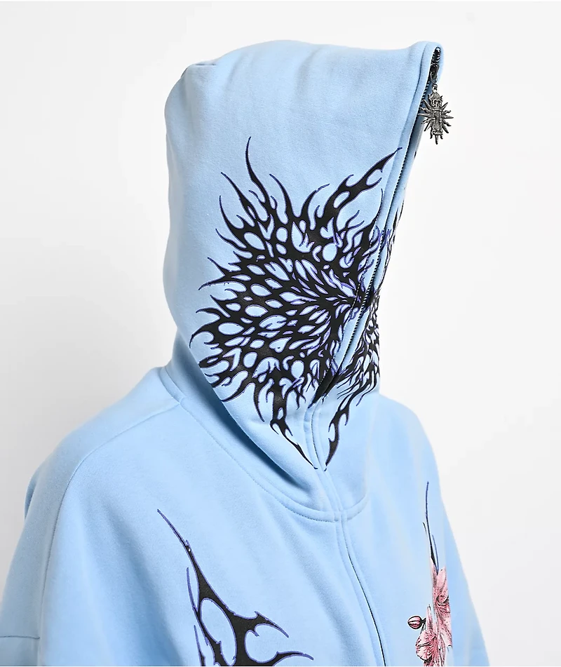 Vitriol Lenexa Blue Wash Body Bag Zip Hoodie