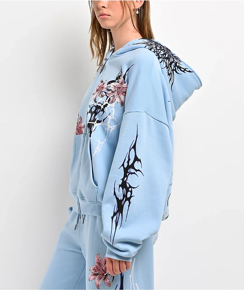 Vitriol Lenexa Blue Wash Body Bag Zip Hoodie