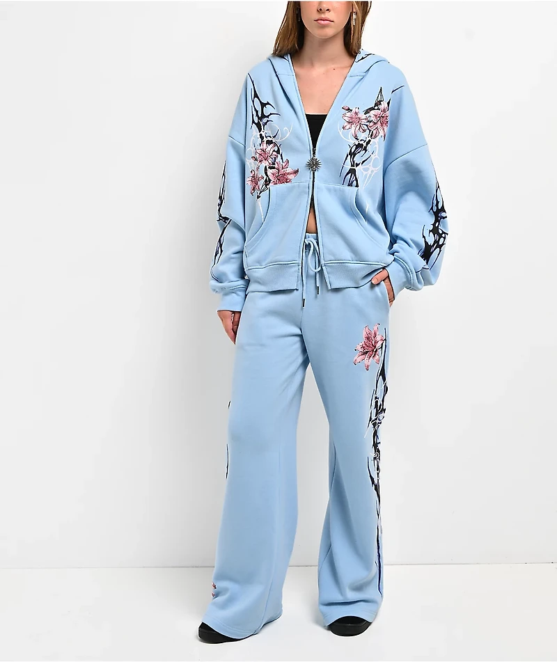 Vitriol Lenexa Blue Wash Body Bag Zip Hoodie