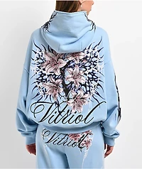 Vitriol Lenexa Blue Wash Body Bag Zip Hoodie