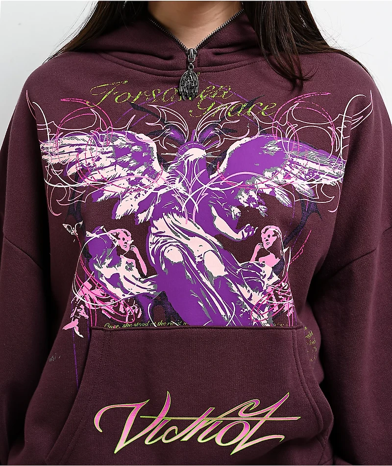 Vitriol Lenexa Dark Purple Zip Hoodie