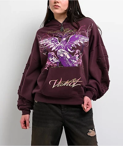 Vitriol Lenexa Dark Purple Zip Hoodie