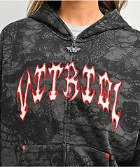 Vitriol Lenexa Lace Dark Grey & Black Bodybag Hoodie