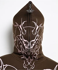 Vitriol Lenexa Lacing Brown & Pink Body Bag Zip Hoodie