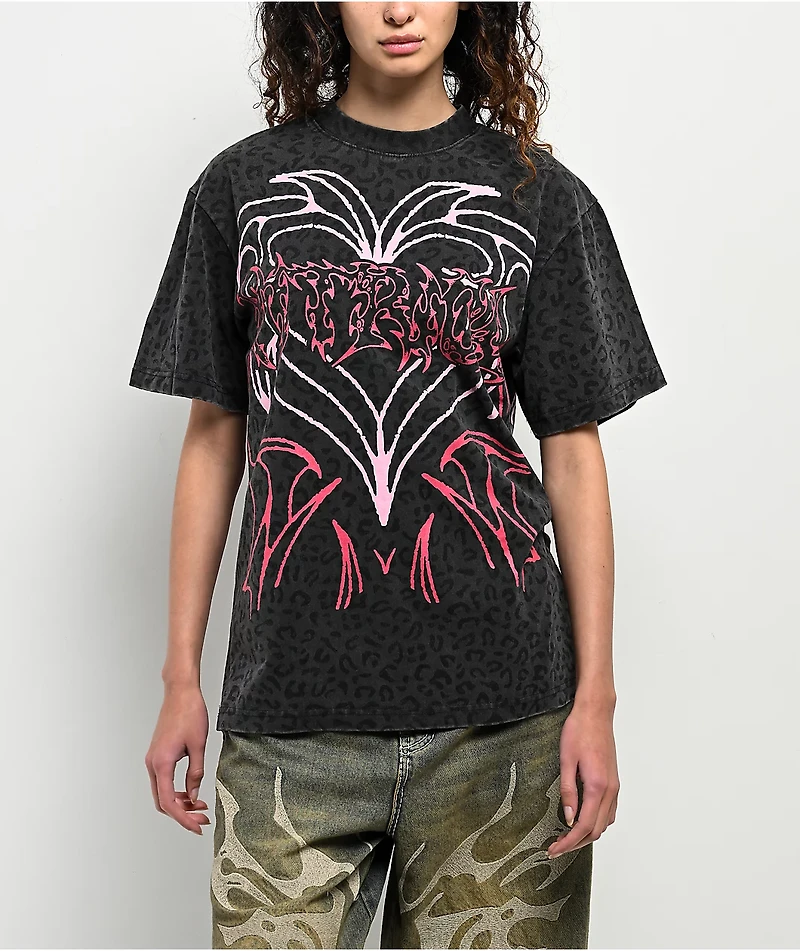 Vitriol Lenexa Leopard Black T-Shirt