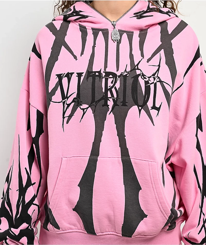 Vitriol Lenexa Pink Zip Hoodie