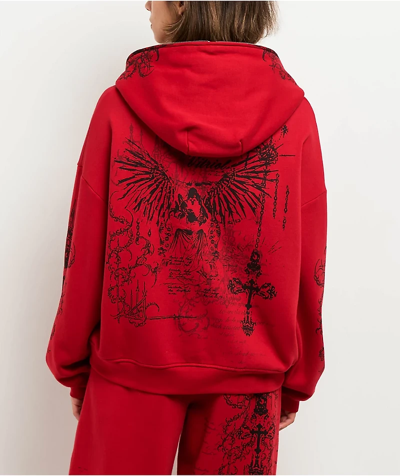 Vitriol Lenexa Red Zip Hoodie