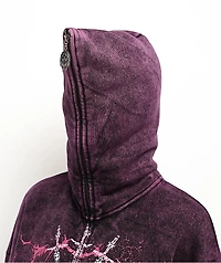 Vitriol Lenexa Shadow Purple Wash Zip Hoodie