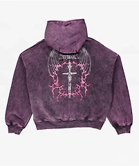 Vitriol Lenexa Shadow Purple Wash Zip Hoodie