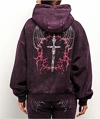 Vitriol Lenexa Shadow Purple Wash Zip Hoodie