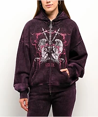 Vitriol Lenexa Shadow Purple Wash Zip Hoodie