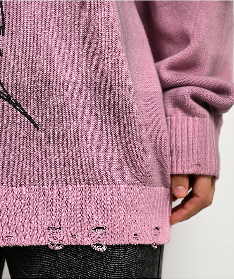 Vitriol Lennox Pink Stripe Oversized Sweater