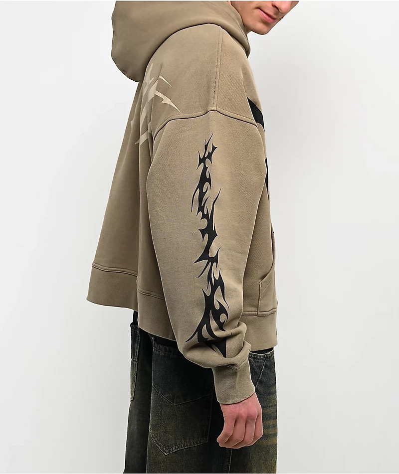 Vitriol Lightning Green Crop Zip Hoodie