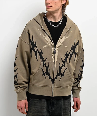 Vitriol Lightning Green Zip Hoodie